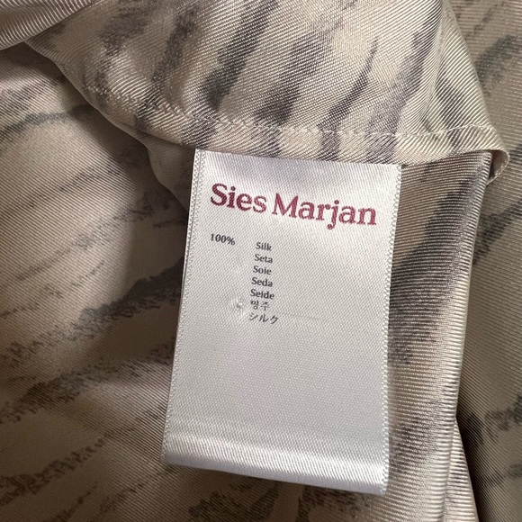 NWOT $1595 Sies Marjan 100% Silk Leopard Print Shirt Dress Size 4/ Small - Picture 6 of 9